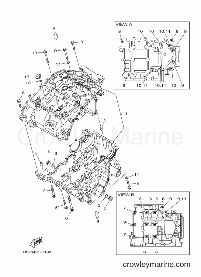 2017 Sport Bike YZF-R3A - YZF-R3A (B02K) [010] - CRANKCASE
