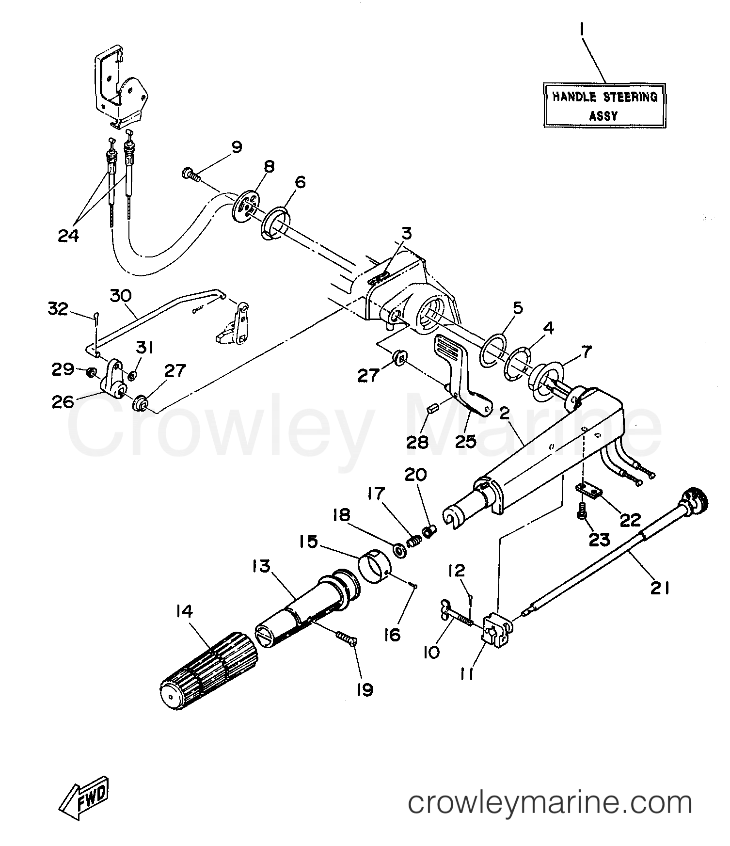 Yamaha Motors 30MLHW - STEERING