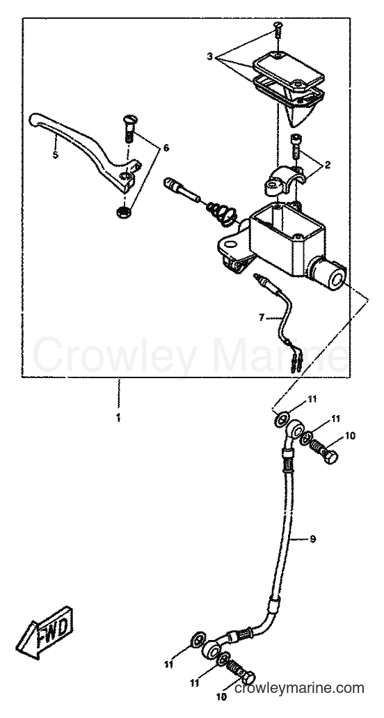 1999 Scooter CW50RS - CW50RS (5FX5) [010] - FRONT MASTER CYLINDER