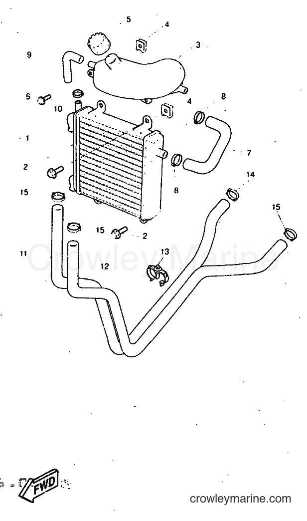 1997 Scooter YQ50 - YQ50 (5CK1) [999] - RADIATOR & HOSE