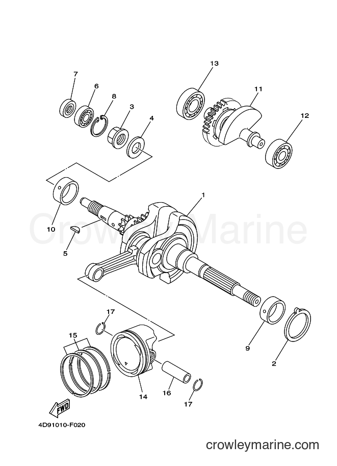 2012 Maxi-Scooter YP250 - YP250 (4D95) [010] - CRANKSHAFT & PISTON