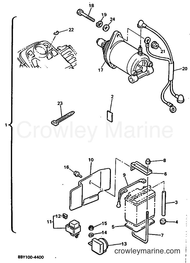 1994 Snowmobile ET410TR - ET410TR (8BY1) [010] - ELECTRIC STARTER KIT