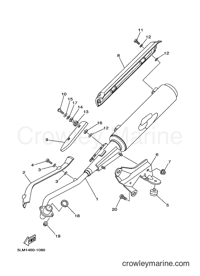 2001 Scooter T105SE - T105SE (5LM1) [010] - EXHAUST