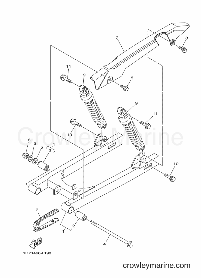 2016 Scooter T115FSEC - T115FSEC (2SU4) [010] - REAR ARM & SUSPENSION