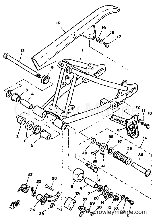 1981 Dirt Bike XT250 - XT250 (5G4) [999] - REAR ARM