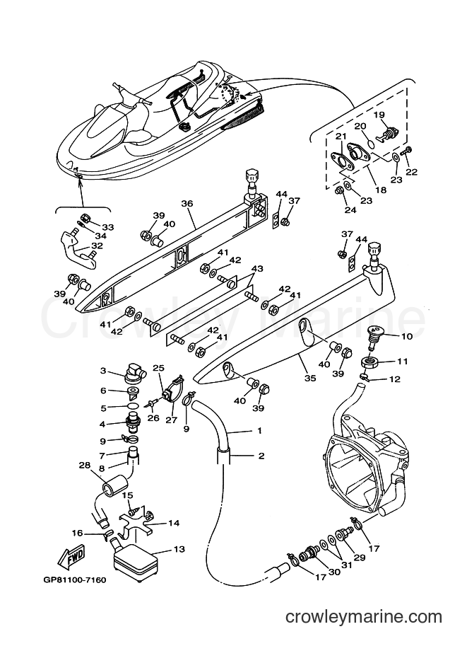 Yamaha Motors GP1200V (GP82) [999] - HULL & DECK