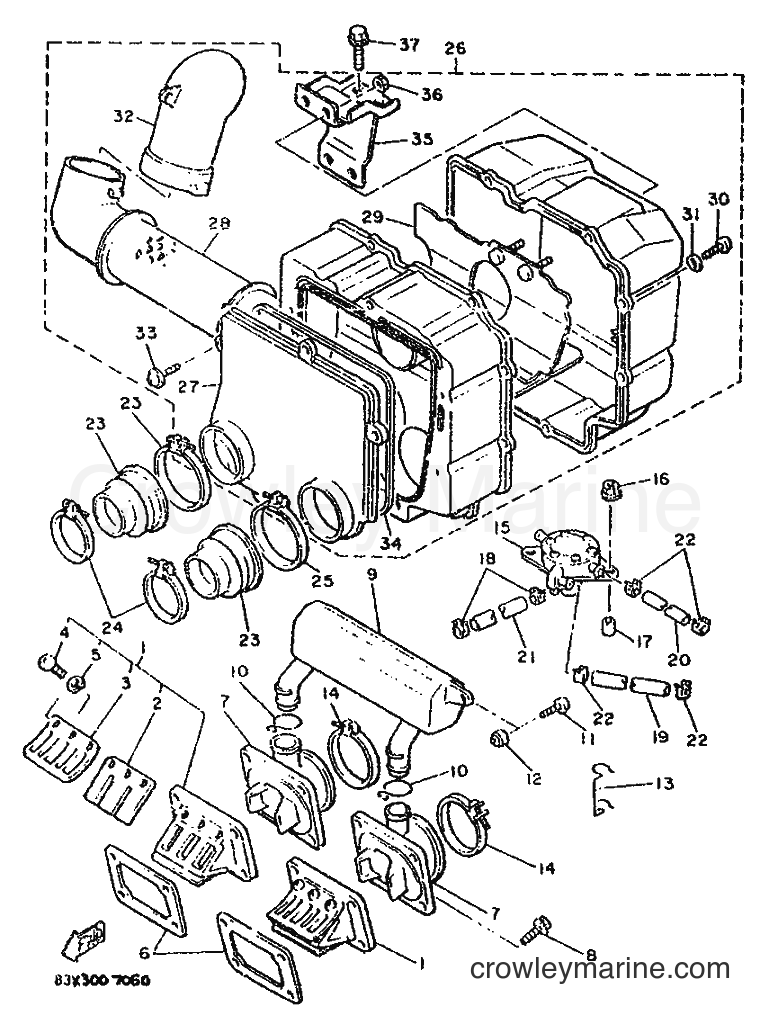 1987 Snowmobile PZ480L - PZ480L (83K) [999] - INTAKE