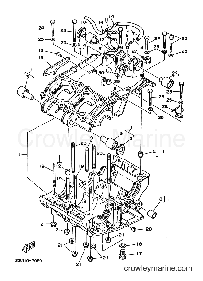 1989 ATV YFZ350 - YFZ350 (3GG1) [030] - CRANKCASE