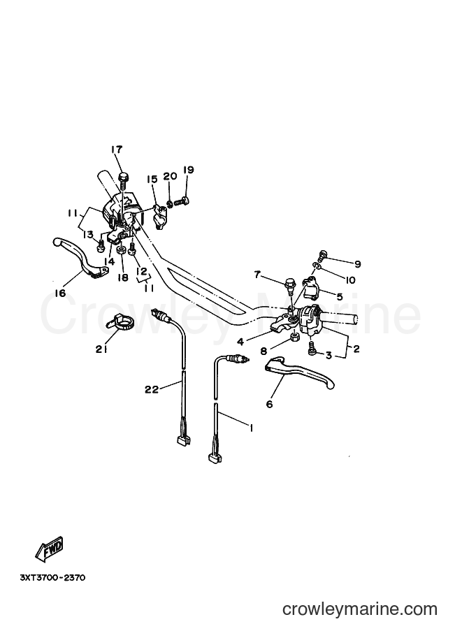 1997 Dirt Bike TW200E - TW200E (3AWV) [010] - HANDLE SWITCH & LEVER 2