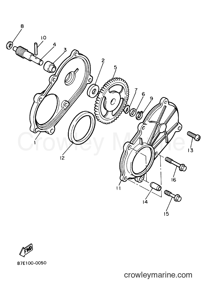 Yamaha Motors CS340E (8BE7) [020] - PUMP DRIVE GEAR