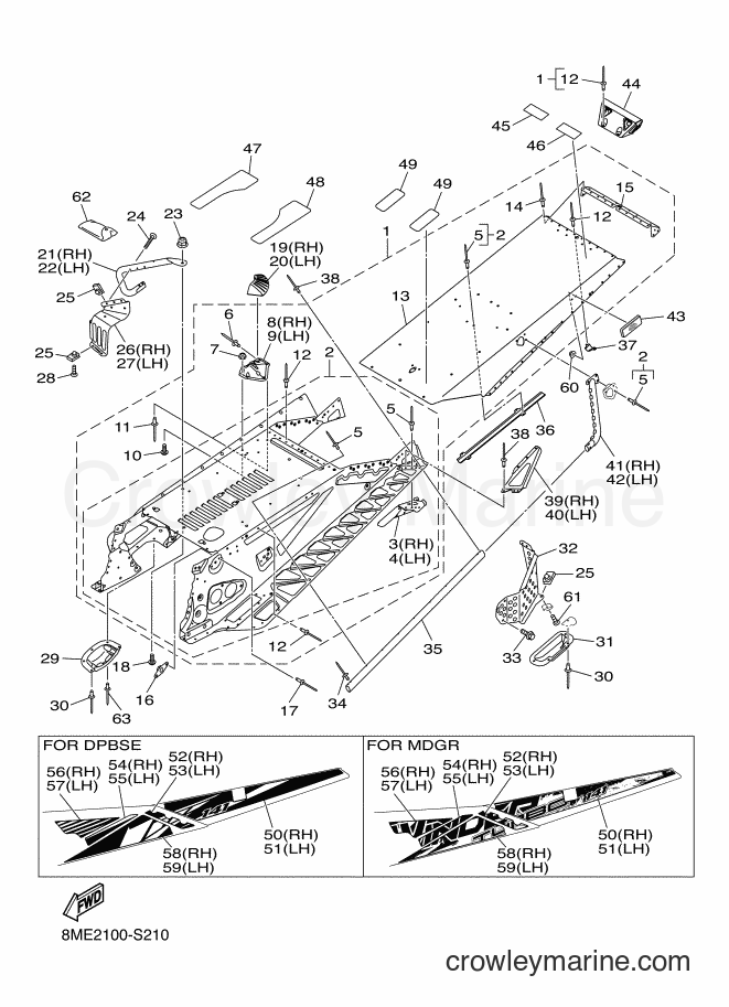2017 Snowmobile SRS10XS41 - SRS10XS41 (8ME2) [010] - FRAME 2