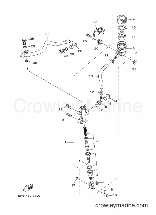 2017 Street Bike YZF155 - YZF155 (B9B1) [010] - REAR MASTER CYLINDER