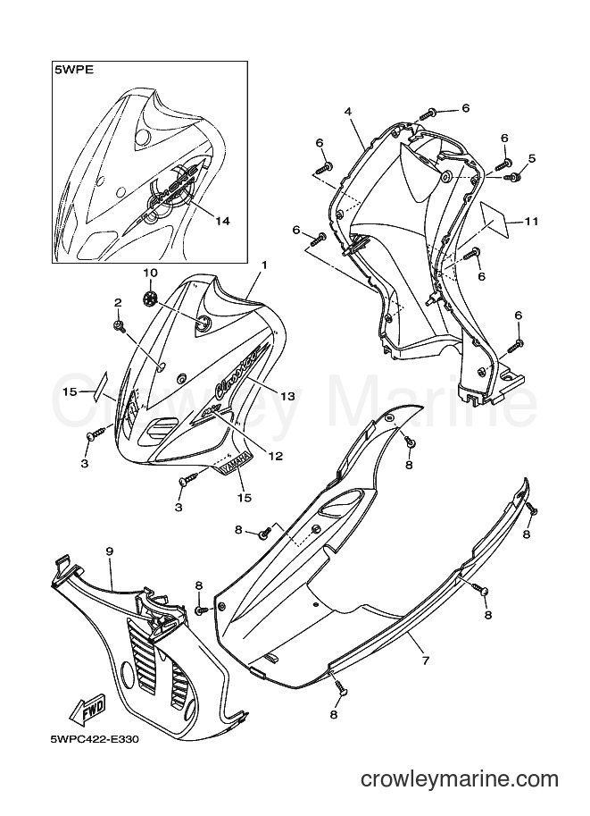 Yamaha Motors AL115C (5WPE) [010] - LEG SHIELD