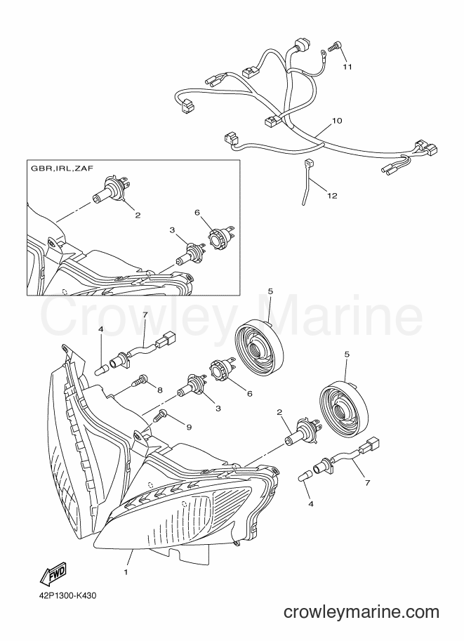 2012 Street Bike FZ8-SA - FZ8-SA (1BD2) [030] - HEADLIGHT