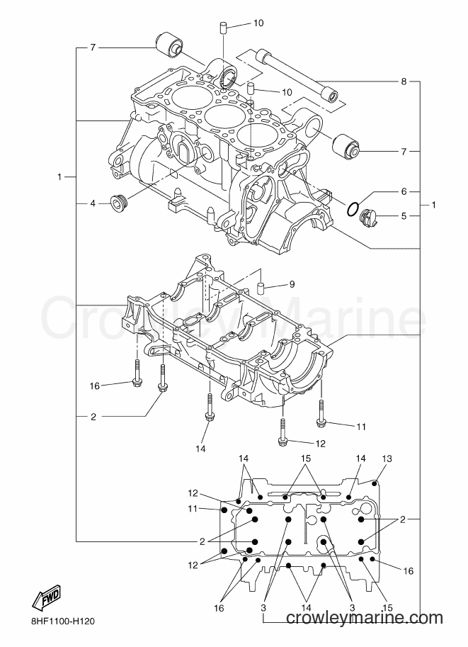 Yamaha Motors RS10SUV (8HP5) [020] - CRANKCASE