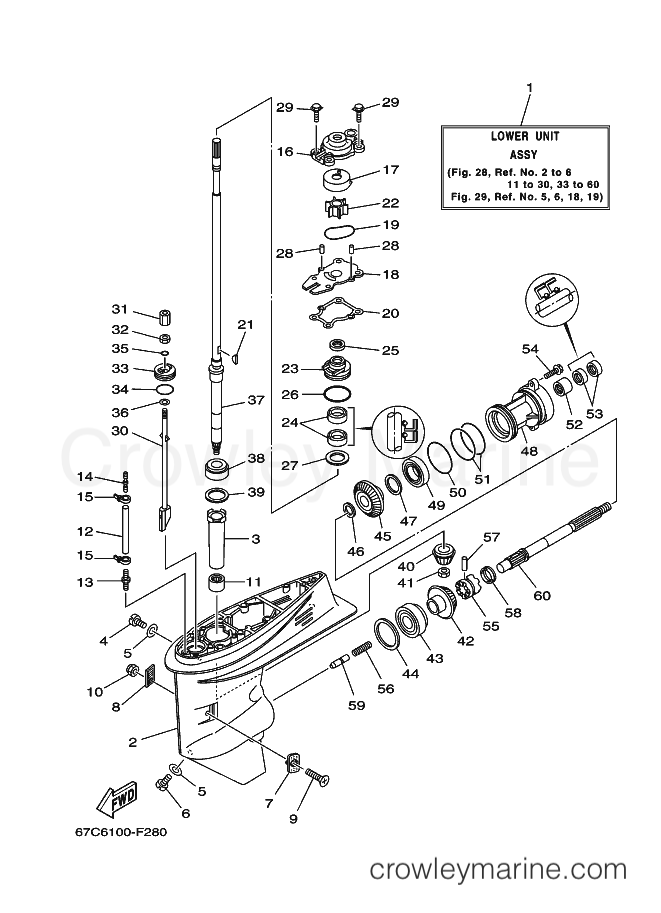 Yamaha Motors F30ELHG (69H8) [380] - LOWER CASING & DRIVE 1