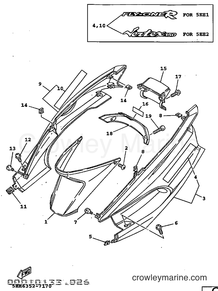 1997 Scooter XC150LC - XC150LC (5EE2) [999] - SIDE COVER