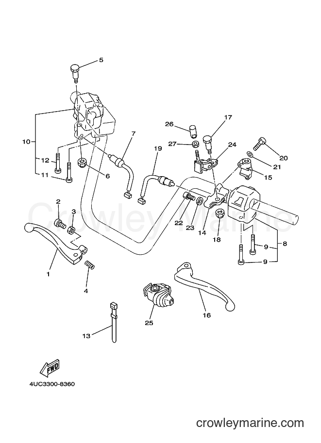 Yamaha Motors YP250 (4UC3) [090] - HANDLE SWITCH & LEVER