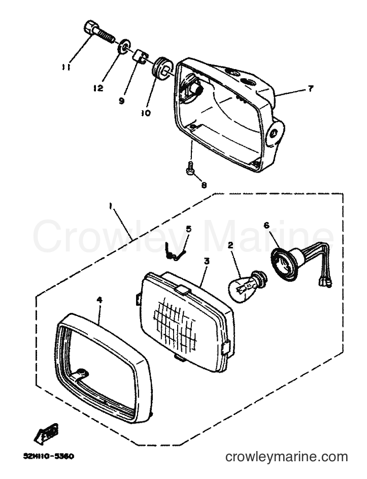 1984 ATV YFM200 - YFM200 (52H) [999] - HEADLIGHT