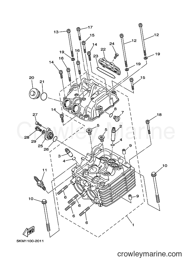 2002 ATV YFM660FWA - YFM660FWA (5KM7) [010] - CYLINDER HEAD