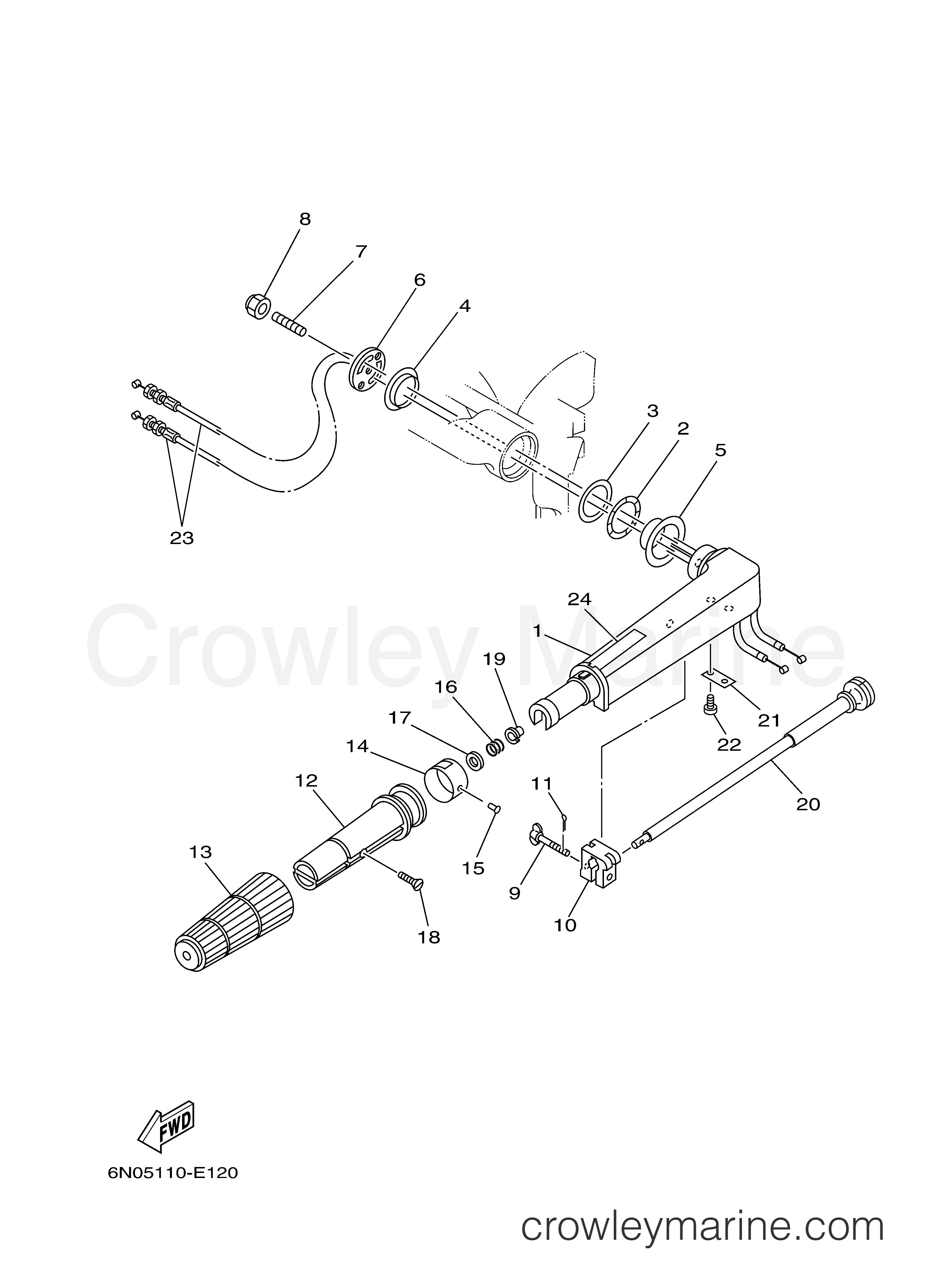 Yamaha Motors 8MSH - STEERING