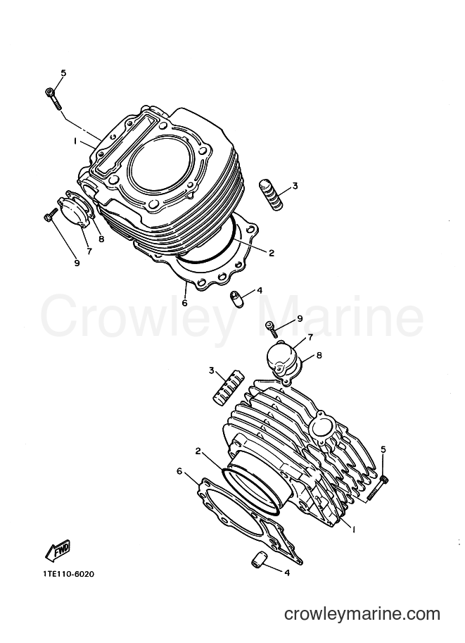 1992 Cruiser XV1100 - XV1100 (3EG5) [999] - CYLINDER