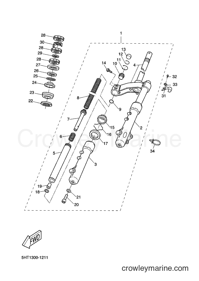 Yamaha Motors XQ125 (5HT2) [040] - FRONT FORK