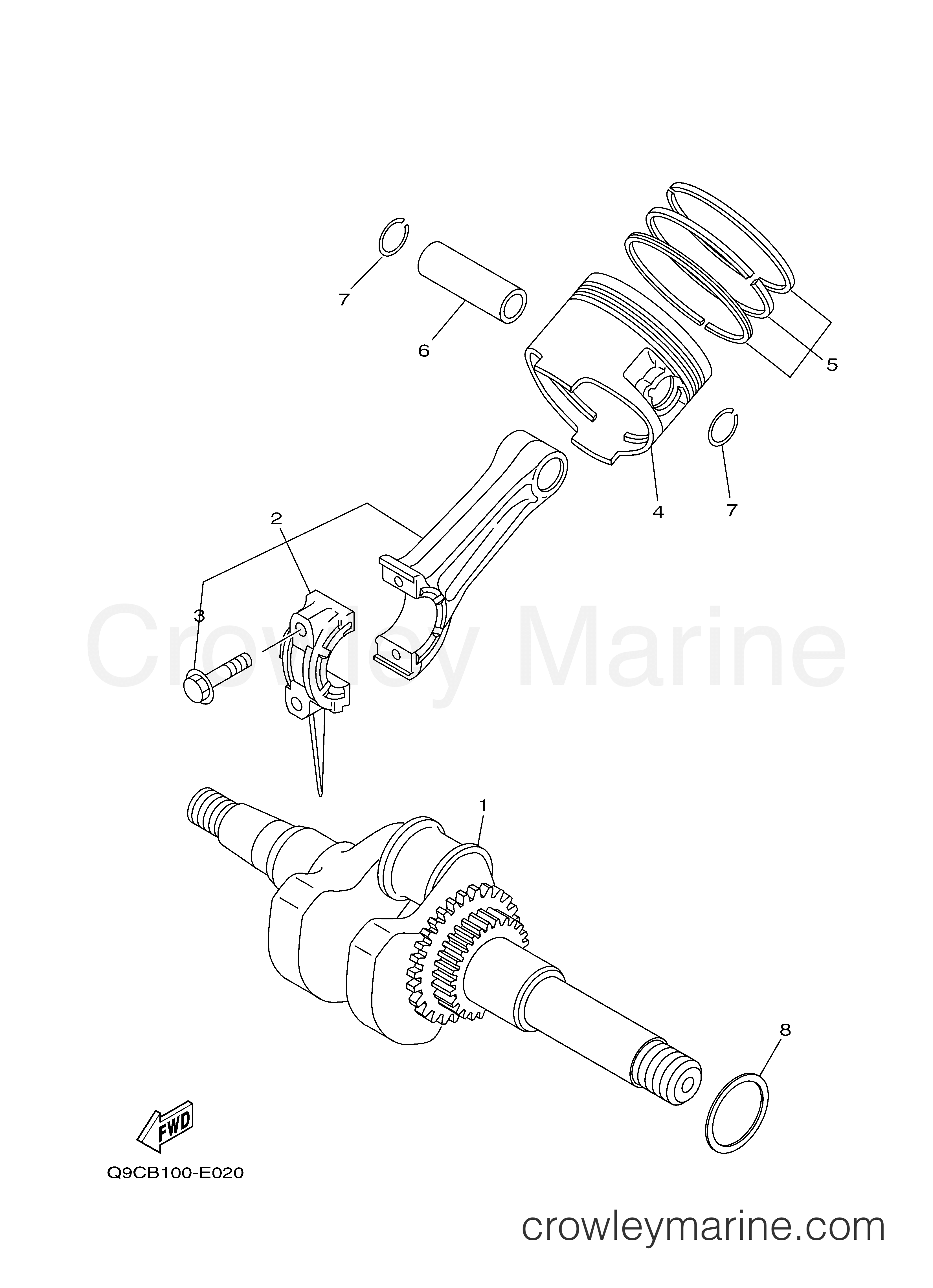 Yamaha Motors YP30GH - CRANKSHAFT PISTON