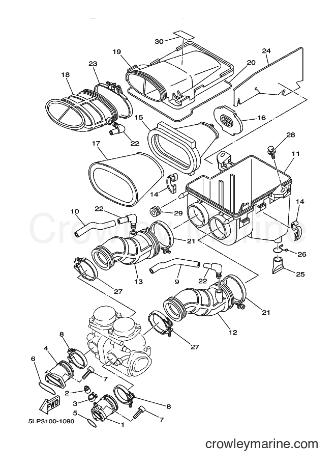 2001 ATV YFM660R - YFM660R (5LP4) [010] - INTAKE