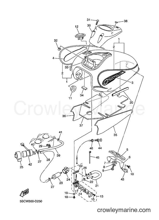 2005 Cruiser XVS650A - XVS650A (5SCX) [010] - FUEL TANK