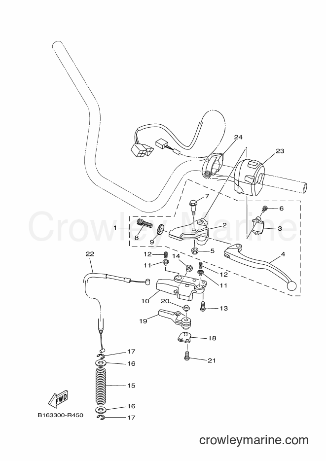 Yamaha Motors YFM700FWBD (2SM3) [010] - HANDLE SWITCH & LEVER