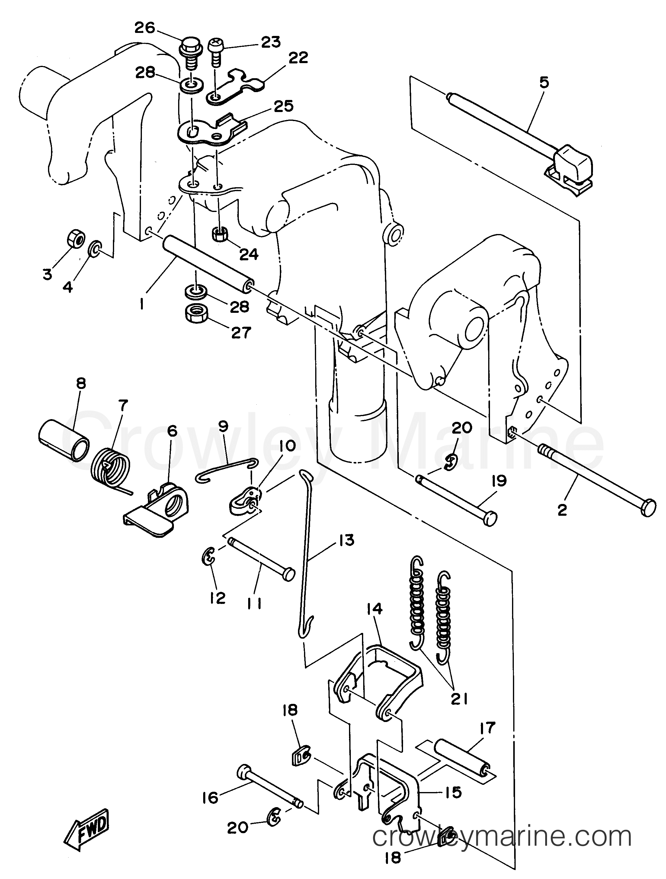 Yamaha Motors T9.9ELRV - BRACKET 2