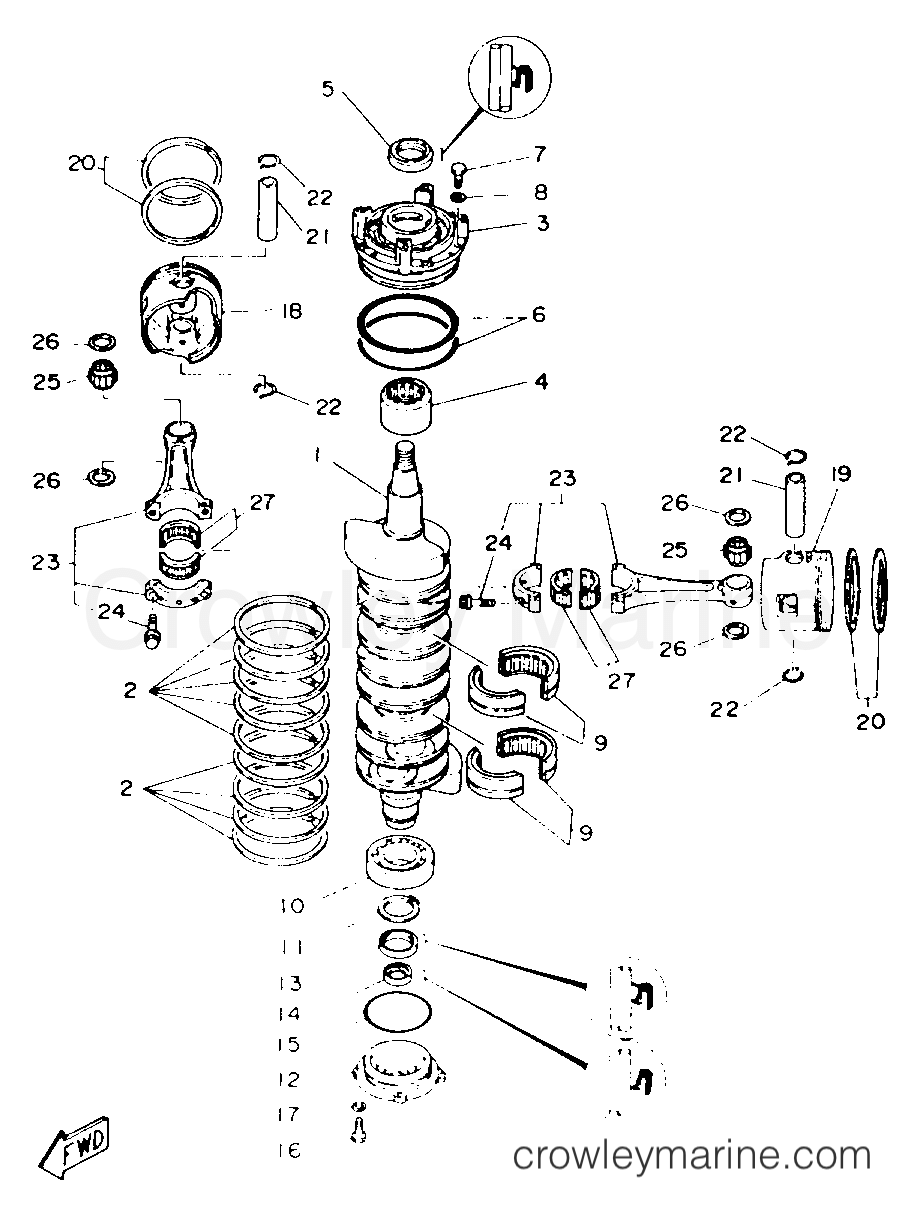 Yamaha Motors 175TXRR - CRANKSHAFT PISTON