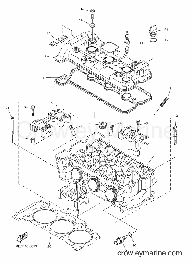 Yamaha Motors SRS10MS62 (8KC2) [010] - CYLINDER HEAD