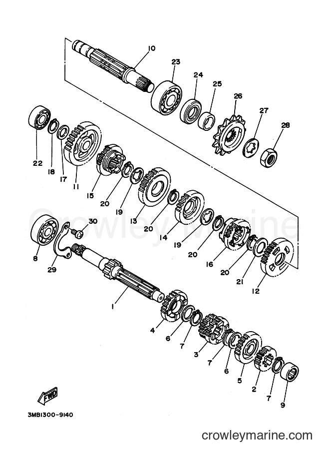 2000 Dirt Bike TDR125 - TDR125 (4GX8) [010] - TRANSMISSION