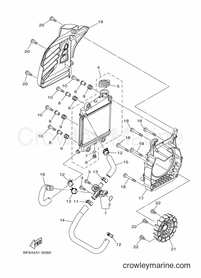 2017 Street Bike GDR155-R - GDR155-R (BF64) [010] - RADIATOR & HOSE