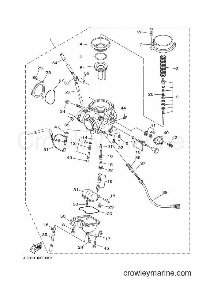 2013 ATV YFM250R - YFM250R (1BTN) [010] - CARBURETOR