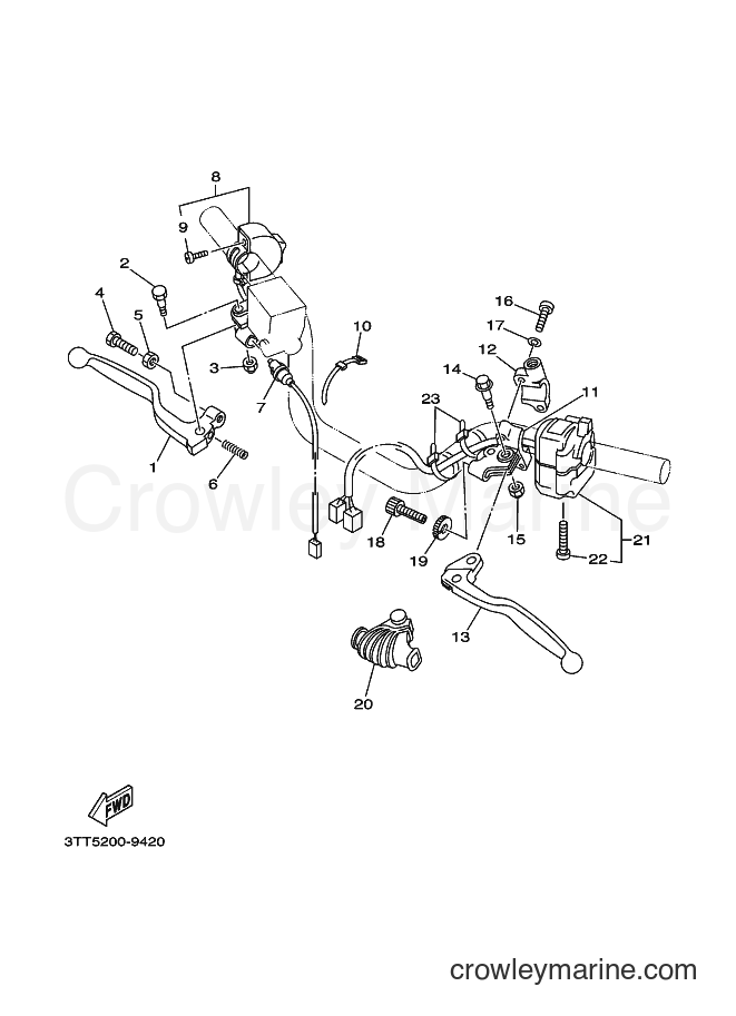 2002 Dirt Bike DT175 - DT175 (3FJE) [010] - HANDLE SWITCH & LEVER