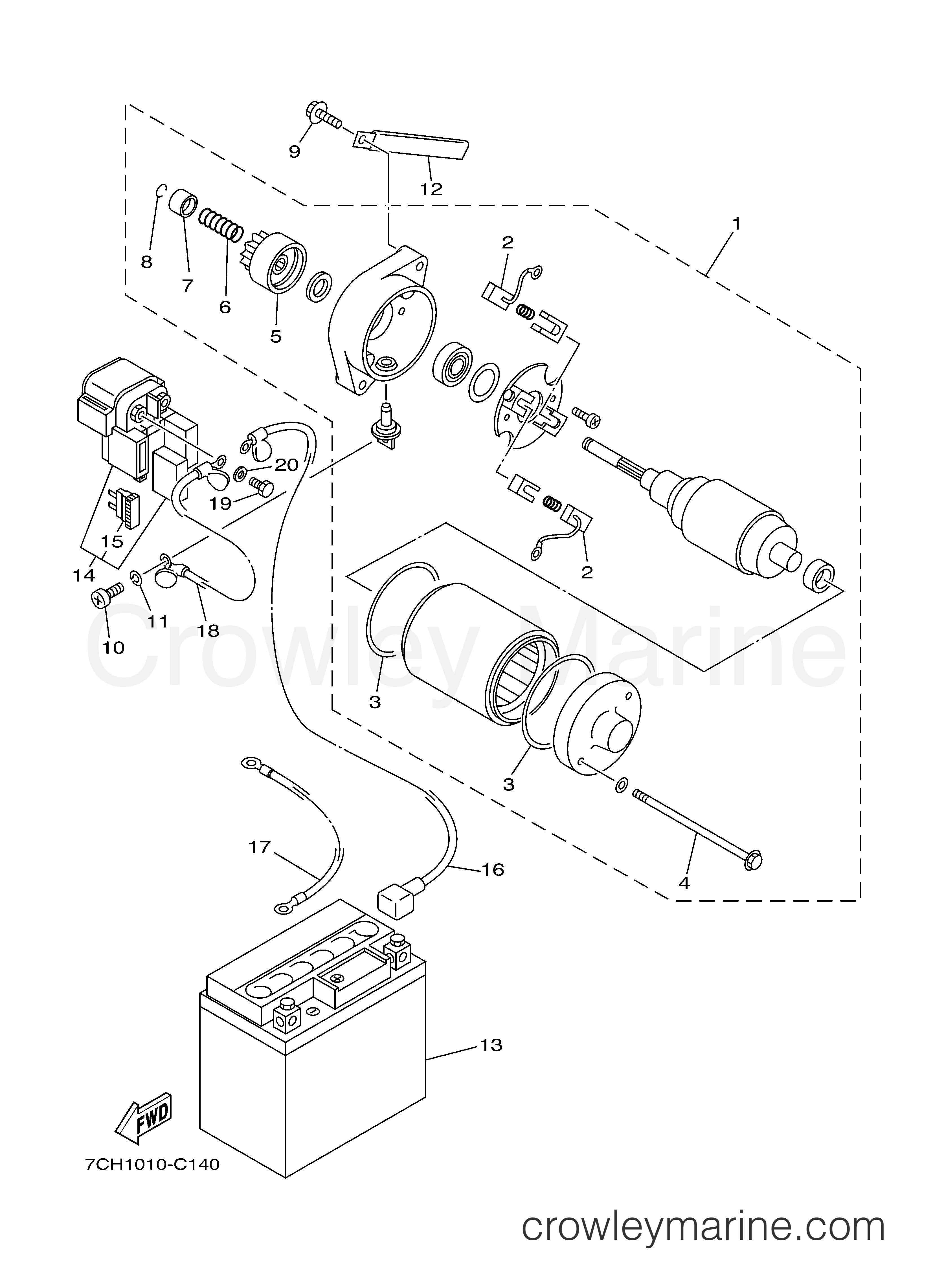 Yamaha Motors EF30ISEBQ - STARTING MOTOR