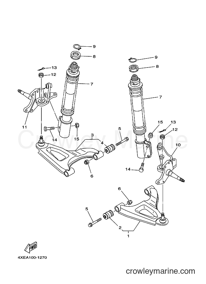 2001 ATV YFM250 - YFM250 (4XEC) [010] - FRONT SUSPENSION & WHEEL