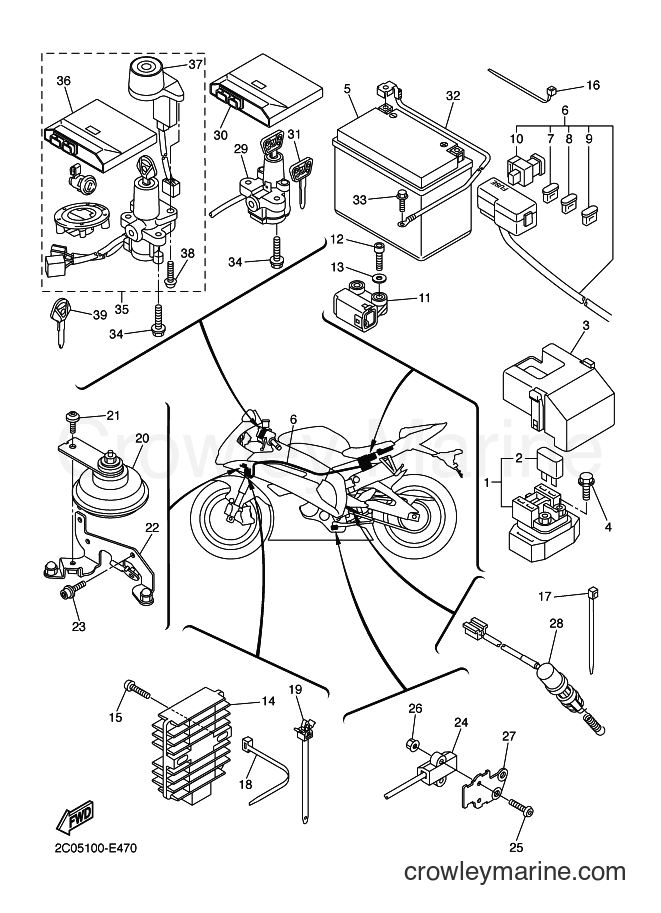 2006 Sport Bike YZF-R6 - YZF-R6 (2C07) [010] - ELECTRICAL 2