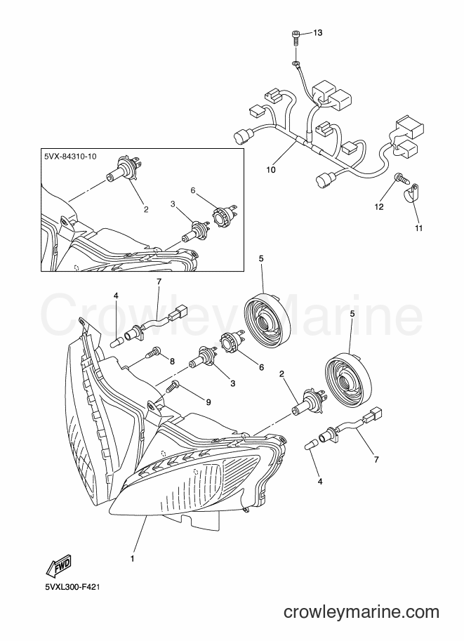 2007 Street Bike FZ6-S - FZ6-S (5VXL) [010] - HEADLIGHT