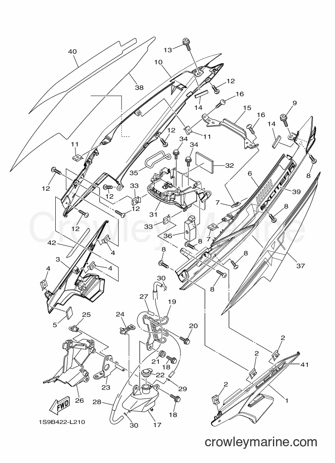 2012 Scooter T135SEC - T135SEC (1S9B) [010] - SIDE COVER