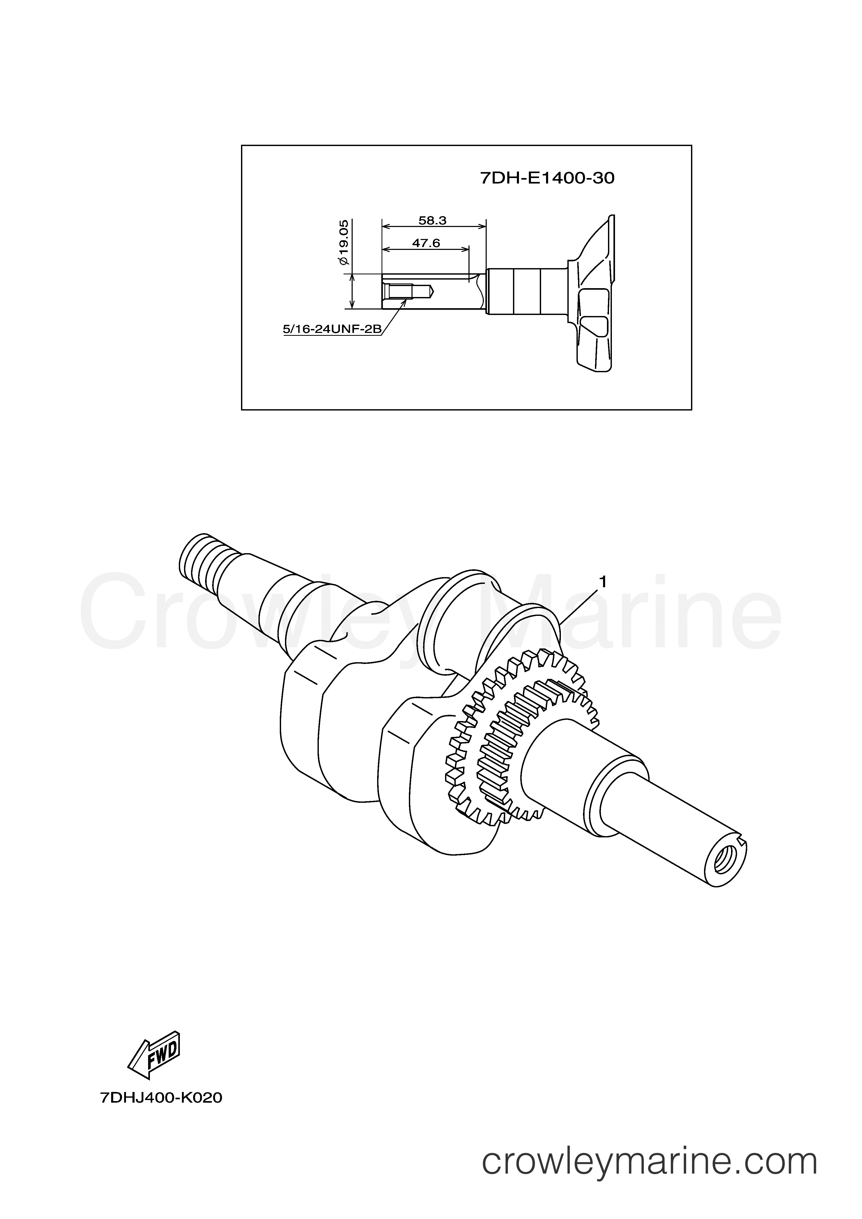2011 UTV 200 - MZ200KHID6 - CRANKSHAFT