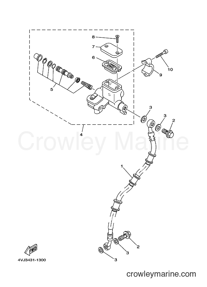 2001 Street Bike V100E - V100E (4VK3) [010] - FRONT MASTER CYLINDER