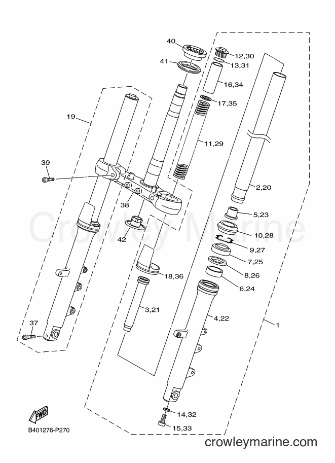 2016 Street Bike XJ6N - XJ6N (B617) [040] - FRONT FORK