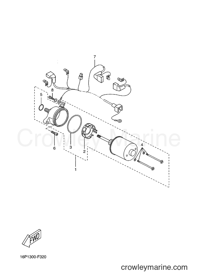2010 Scooter VP125 - VP125 (16P5) [020] - STARTING MOTOR
