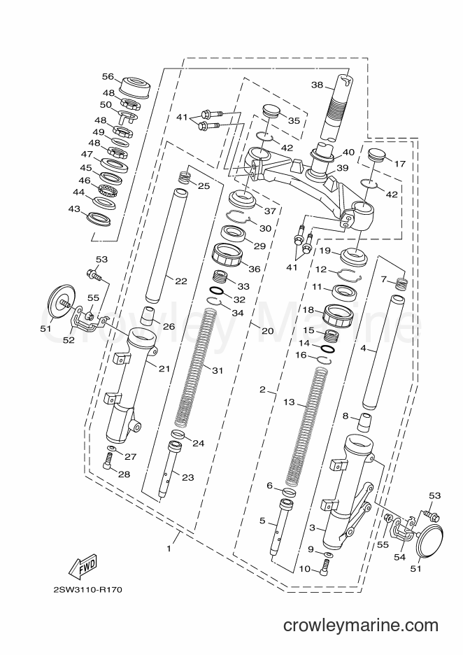 Yamaha Motors XC155G (2SW4) [010] - FRONT FORK
