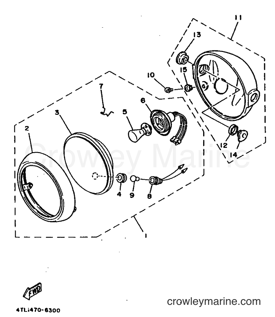 1996 Street Bike RX100 - RX100 (36L) [999] - HEADLIGHT