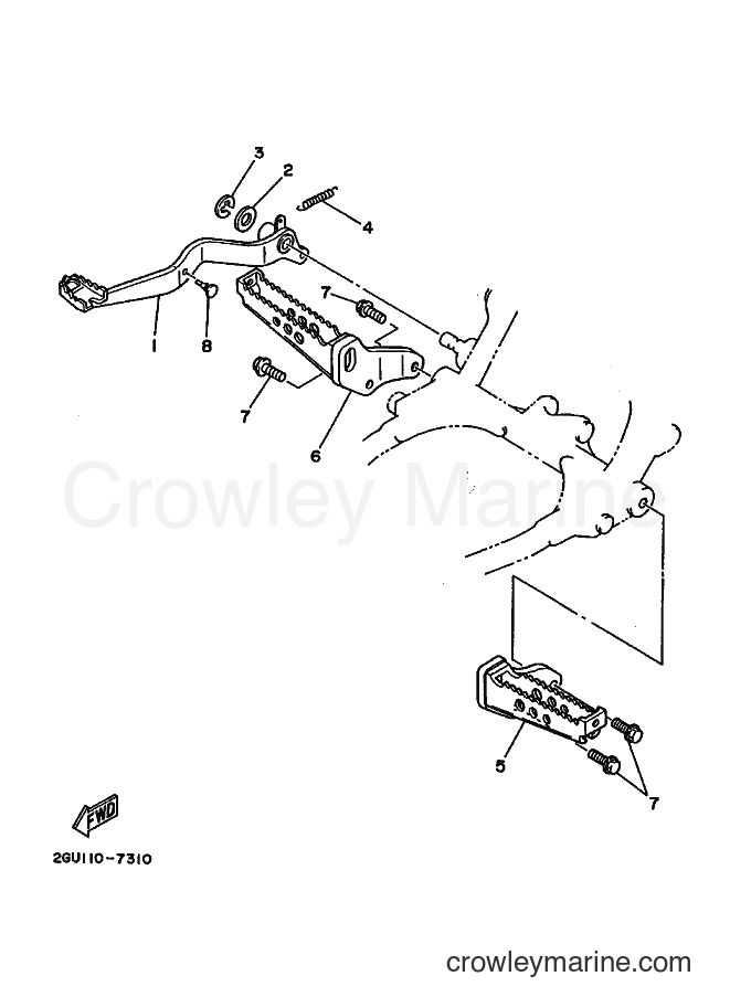 1989 ATV YFZ350 - YFZ350 (3GG1) [010] - STAND & FOOTREST